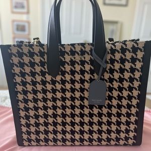 Kate Spade Manhattan Houndstooth Large Tote